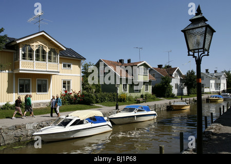Rivière Trosa, Trosa Södermanland, Suède, Banque D'Images