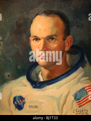 L'astronaute de la NASA Michael Collins dans un portrait signé par Capella en 1978. Pour être vendu pour un usage éditorial uniquement. Banque D'Images