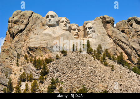 Quatre présidents à Mount Rushmore National Monument, près de Rapid City, Dakota du Sud, USA Banque D'Images