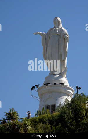 Virgen de la Immaculada Concepcion, Parque Metropolitan, Santiago, Chili, Amérique du Sud Banque D'Images