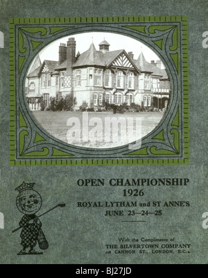 Affiche pour l'Open Championship, Royal Lytham et St Annes, 1926. Artiste : Inconnu Banque D'Images