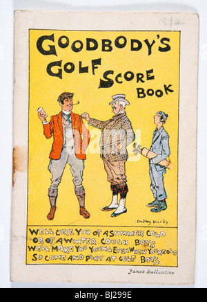 Le golf scorebook, irlandaise, au début du xxe siècle. Artiste : Inconnu Banque D'Images