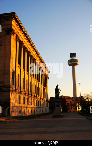 St Georges Hall , St Georges Plateau, Lime Street dans le centre-ville de Liverpool Banque D'Images