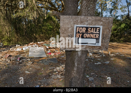 Ruines d'une maison démolie ressorts haute Florida Banque D'Images