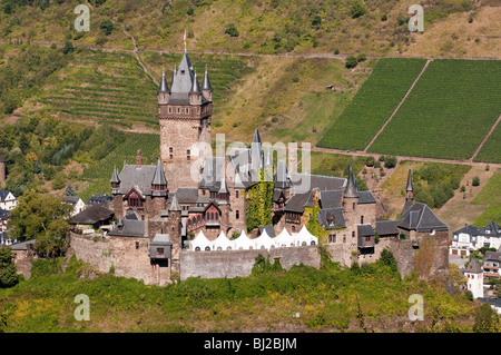 Reichsburg Cochem,, Mosel, Eifel, Rheinland-Pfalz, Deutschland | Château Cochem, Moselle, Eifel, Rhénanie-Palatinat, Allemagne Banque D'Images