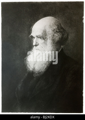 Charles Darwin, portrait, dans ses dernières années Banque D'Images