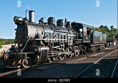 Connecticut Essex Steam Train La Valley Railroad Company Type locomotive n° 97 1923 2-8-0 construit par ALCO/Cooke Banque D'Images