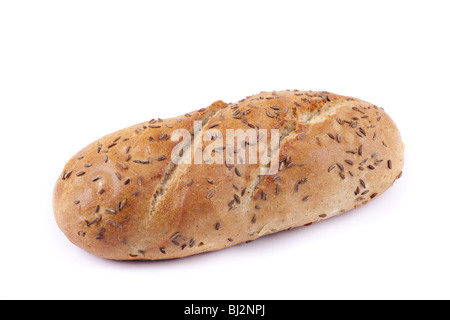 Baguette croustillante et savoureuse isolated on white Banque D'Images