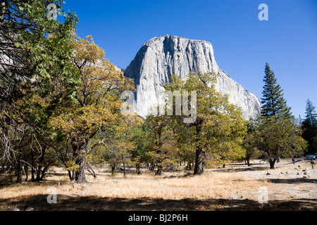 Face au sud-ouest d'El Capitan, Yosemite National Park en Californie, USA Banque D'Images