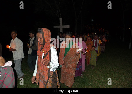 Le BANGLADESH Fatima Rani Pèlerinage à Mission Baromari Banque D'Images