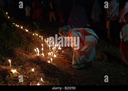 Le BANGLADESH Fatima Rani Pèlerinage à Baromari Mission. Banque D'Images