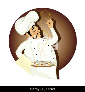 Chef pizza Banque D'Images