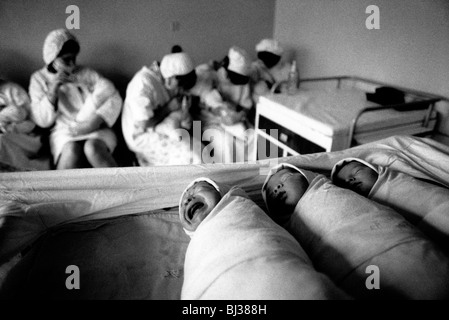 L'unité de maternité de l'hôpital de Bucarest, Banque D'Images