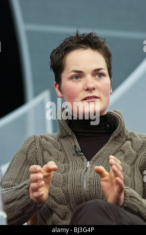 Dame Ellen MacArthur DBE, représenté à la discussion à Hay Festival 2002 Banque D'Images