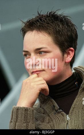 Dame Ellen MacArthur DBE, représenté à la discussion à Hay Festival 2002 Banque D'Images