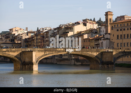 La Toscane, Florence, Santa Trinita, pont Banque D'Images