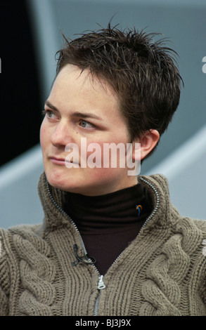 Dame Ellen MacArthur DBE, représenté à la discussion à Hay Festival 2002 Banque D'Images