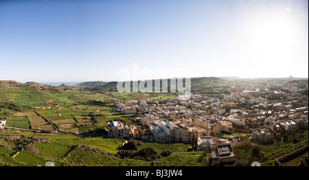 Vue depuis la Citadelle La Citadelle ou sur Victoria, Rabat, Gozo, Malte, Europe Banque D'Images