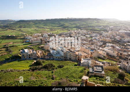 Vue depuis la Citadelle La Citadelle ou sur Victoria, Rabat, Gozo, Malte, Europe Banque D'Images