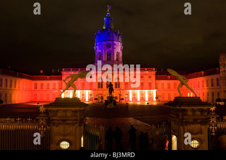 Le château de Charlottenburg durant la Fête des Lumières 2007, Berlin, Allemagne Banque D'Images