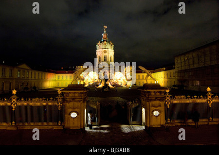 Le château de Charlottenburg durant la Fête des Lumières 2007, Berlin, Allemagne Banque D'Images