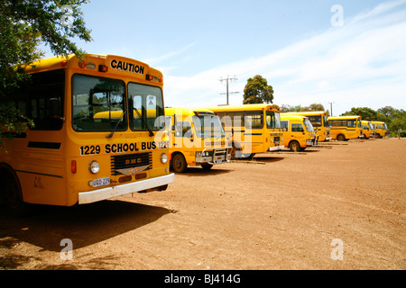 Les autobus scolaires sur Kangaroo-Island, Australie du Sud, Australie Banque D'Images
