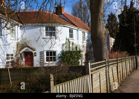 Cottages attrayants dans le village de Wolvercote, Oxford, Oxfordshire Banque D'Images