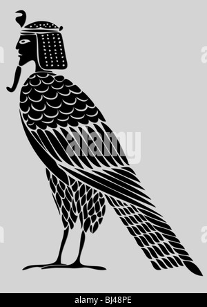 Image de la créature de la mythologie égyptienne - Bird of souls Banque D'Images
