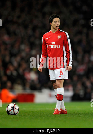 No 8 d'Arsenal, Samir Nasri, Arsenal V Porto Ligue des Champions première - deuxième ronde de coup de patte Banque D'Images