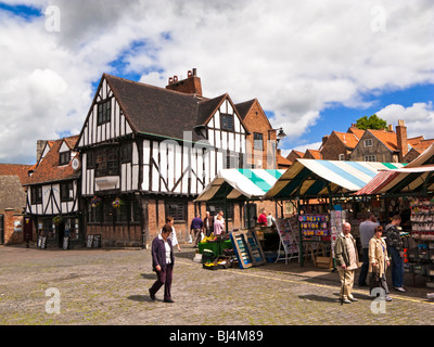 York, Angleterre, Royaume-Uni - les étals du marché Banque D'Images