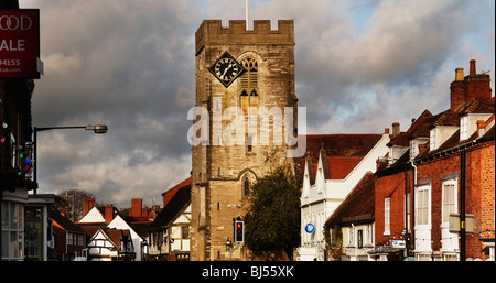 Church of St John the Baptist High Street Henley in Arden Warwickshire Midlands Church of St John the Baptist High Street Henley Banque D'Images