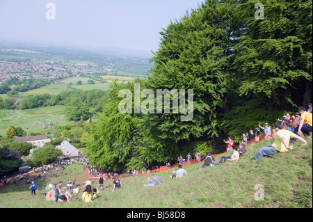 Le matériel roulant du fromage Festival à Coopers Hill, Gloucestershire, Angleterre, Royaume-Uni, UK Banque D'Images