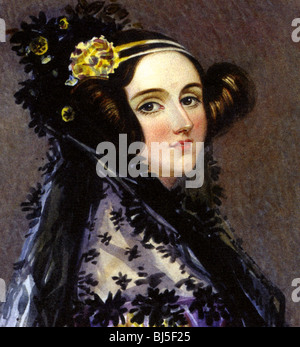 ADA LOVELACE - écrivain et mathématicien anglais (1815-1852) fille de Lord Byron et ami de Charles Babbage Banque D'Images