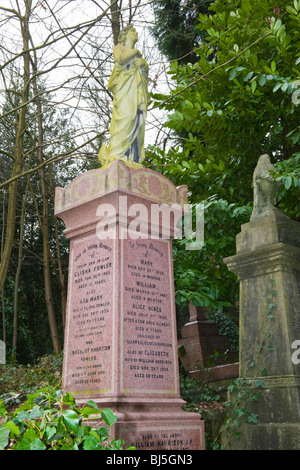 Le Cimetière de Highgate , l'un des cimetières d'origine 6 autour de Londres , utilisée pour la première fois 1860 , famille tombe de William Harrison JP Banque D'Images