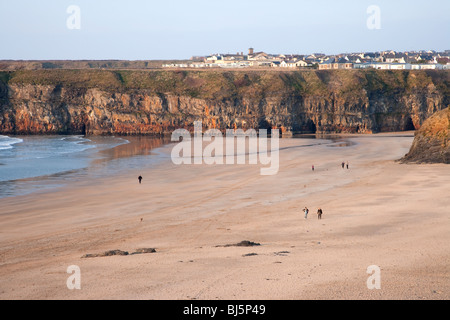 Scène de plage Ballybunnion County Kerry Ireland Banque D'Images