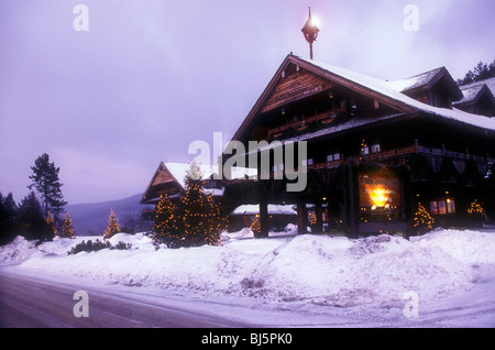 Trapp Family Lodge en hiver, Stowe au Vermont USA Banque D'Images