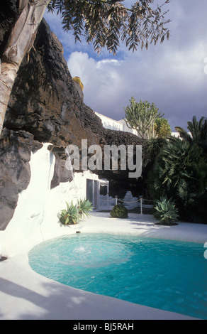 Maison d'habitation de l'architecte et artiste Cesar Manrique, Fondation Cesar Manrique, TAHICHE, Lanzarote, îles Canaries, Espagne Banque D'Images