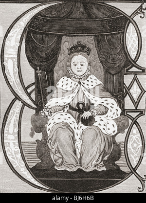 Elizabeth I, 1533 à 1603. Reine de l'Angleterre et l'Irlande. Banque D'Images