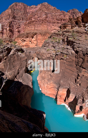 Descente en rafting sur le Grand Canyon River Arizona Banque D'Images