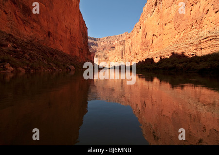 Le Canyon Marble reflets dans le fleuve Colorado à Grand Canyon Banque D'Images