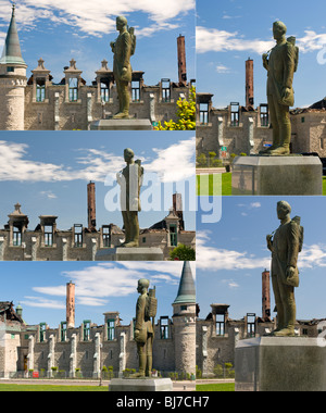 Ruines du manège militaire de Québec (Manège Militaire de Québec) après l'incendie le 4 avril 2008. Banque D'Images