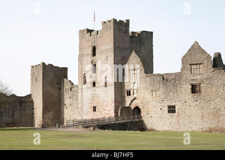 Entrée de la tour principale de Ludlow castle ruins Banque D'Images