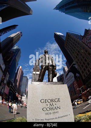 George M Cohan statue in Times Square New York Banque D'Images