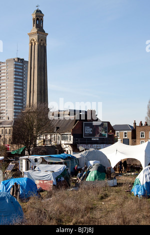 Kew Bridge Eco Village - une communauté alternative construire sur un mode de vie durable Banque D'Images