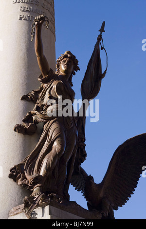 Statue dans le Boston Common faite par le Henry Bonnard Société bronze commémorant le massacre de Boston, Boston, Massachusetts. Banque D'Images