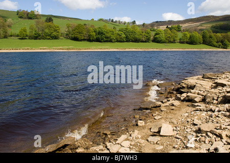 Rives du Ladybower Reservoir dans le Peak District Banque D'Images