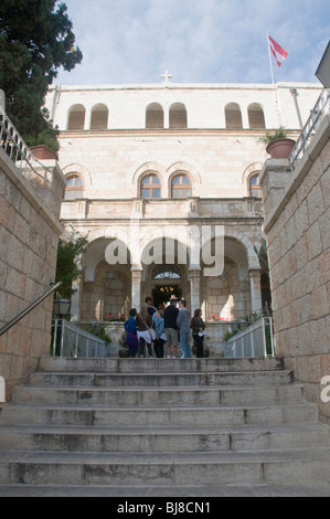 Israël, Jérusalem Vieille Ville, l'entrée à l'Hospice autrichien de la Sainte Famille Banque D'Images