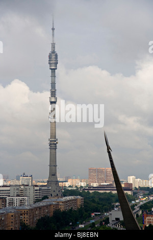 Tour de télévision Ostankino, Moscou, Russie europe Banque D'Images