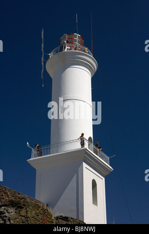 Monument phare dans le quartier historique de Colonia del Sacramento en Uruguay Amérique du Sud Banque D'Images