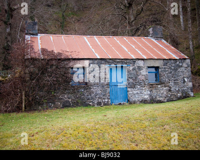 Cabane en pierre, côte ouest, Ecosse Banque D'Images